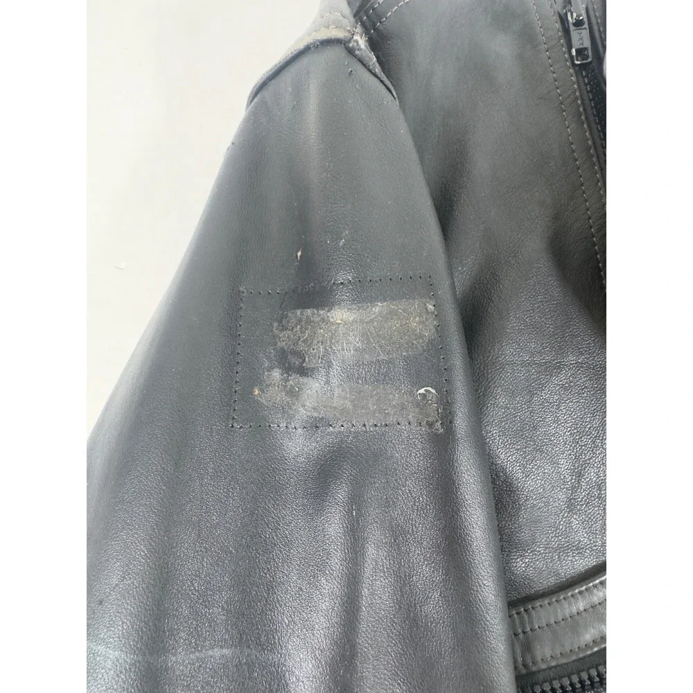 Vintage‎ Hein Gericke Leather Motorcycle Jacket Mens 46 Black 1995 Sturgis